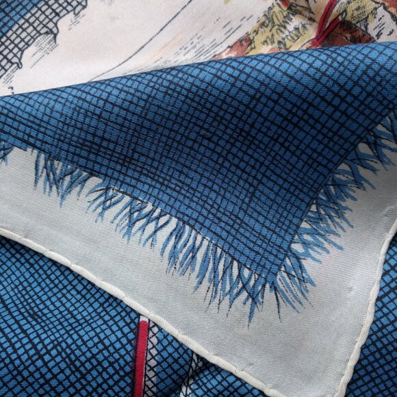 Unique Light 100% Silk Fly Fishing Sceneries Scarf - Picture 2 of 7